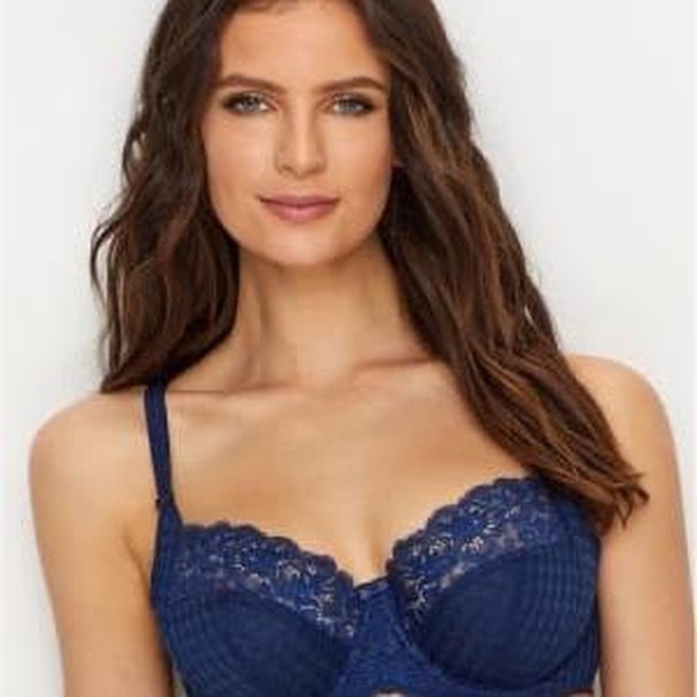 Panache Navy Blue Lace Bra